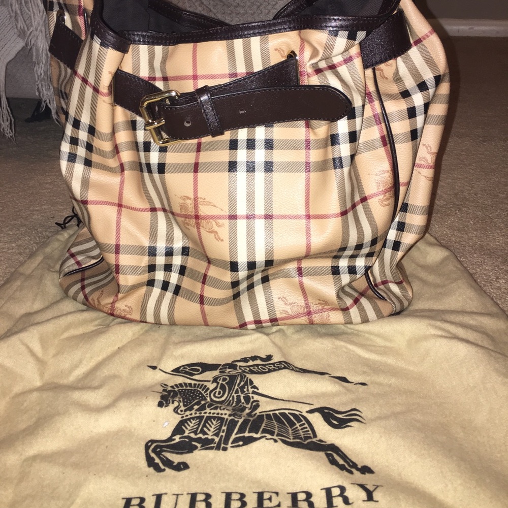 EUC Authentic Burberry Haymarket Walden Hobo Bag